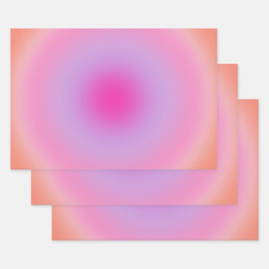 Les Couleurs 01 Orange and Pink Gradient Aura Geschenkpapier Set (Set)