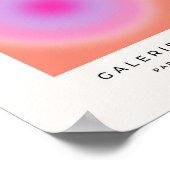 Les Couleurs 01 Orange and Pink Gradient Aura Poster (Ecke)