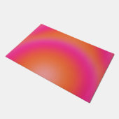 Les Couleurs 03 Hot Pink und Orange Gradient Aura Fußmatte (Schrägansicht)