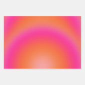 Les Couleurs 03 Hot Pink und Orange Gradient Aura Geschenkpapier Set (Vorderseite)