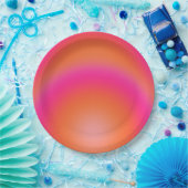 Les Couleurs 03 Hot Pink und Orange Gradient Aura Pappteller (Party)