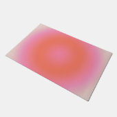 Les Couleurs 04 Neutral rosa und orange glänzend Fußmatte (Schrägansicht)