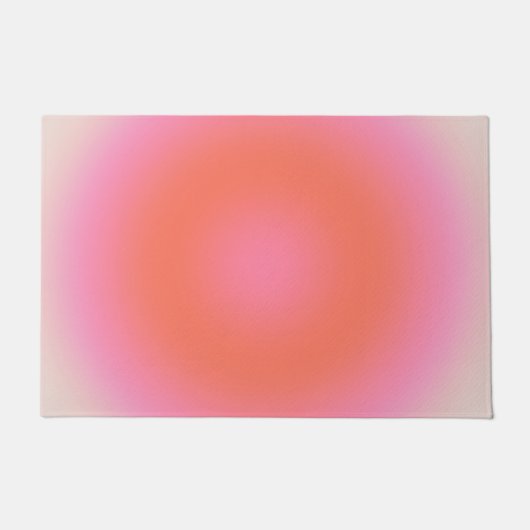 Les Couleurs 04 Neutral rosa und orange glänzend Fußmatte (Vorderseite)