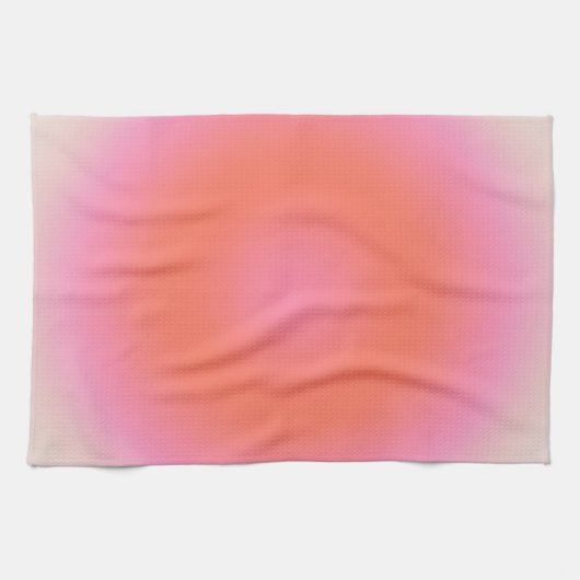 Les Couleurs 04 Neutral rosa und orange glänzend Geschirrtuch (Horizontal)