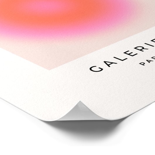 Les Couleurs 04 Neutral rosa und orange glänzend Poster (Ecke)