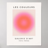Les Couleurs 04 Neutral rosa und orange glänzend Poster (Vorne)