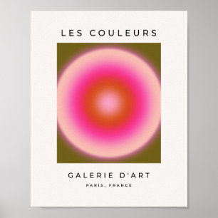Les Couleurs 05 Farbverlauf Olive und Pink Aura Poster