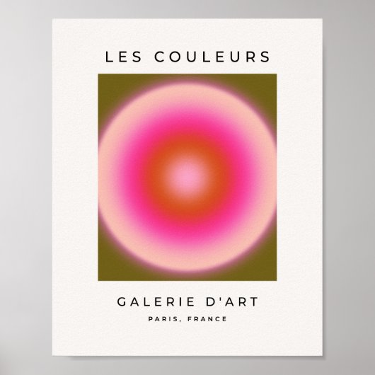 Les Couleurs 05 Farbverlauf Olive und Pink Aura Poster (Vorne)