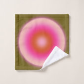 Les Couleurs 05 Gradient Olive and Pink Aura Badhandtuch Set (Waschlappen)