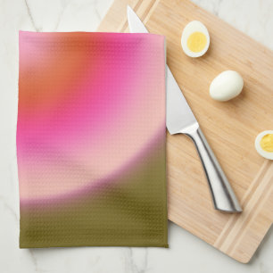 Les Couleurs 05 Gradient Olive and Pink Aura Geschirrtuch