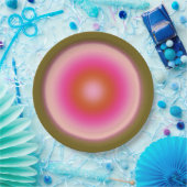 Les Couleurs 05 Gradient Olive and Pink Aura Pappteller (Party)
