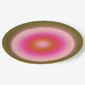 Les Couleurs 05 Gradient Olive and Pink Aura Pappteller (Schrägansicht)