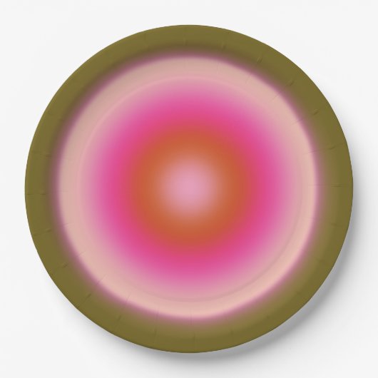 Les Couleurs 05 Gradient Olive and Pink Aura Pappteller (Vorderseite)