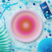 Les Couleurs 06 Lilac und Pink Gradient Aura Pappteller (Party)