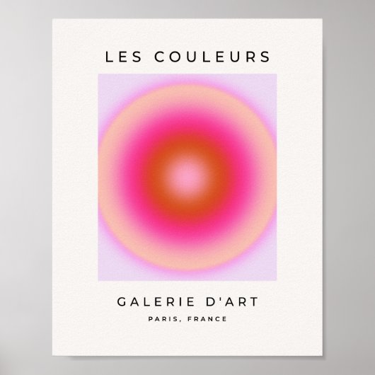 Les Couleurs 06 Lilac und Pink Gradient Aura Poster (Vorne)