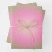 Les Couleurs 07 Gradient rosa und grüne Aura Geschenkpapier Set (Beispiel)