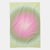 Les Couleurs 07 Gradient rosa und grüne Aura Geschirrtuch (Vertikal)