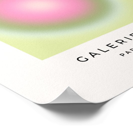 Les Couleurs 07 Gradient rosa und grüne Aura Poster (Ecke)