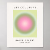 Les Couleurs 07 Gradient rosa und grüne Aura Poster (Vorne)