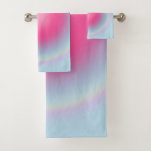 Les Couleurs 08 Gradient Pink und Blue Aura Badhandtuch Set
