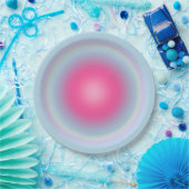Les Couleurs 08 Gradient Pink und Blue Aura Pappteller (Party)