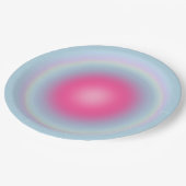 Les Couleurs 08 Gradient Pink und Blue Aura Pappteller (Schrägansicht)