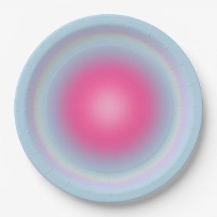 Les Couleurs 08 Gradient Pink und Blue Aura Pappteller