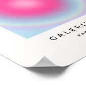 Les Couleurs 08 Gradient Pink und Blue Aura Poster (Ecke)