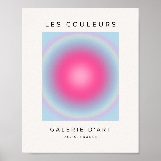 Les Couleurs 08 Gradient Pink und Blue Aura Poster (Vorne)