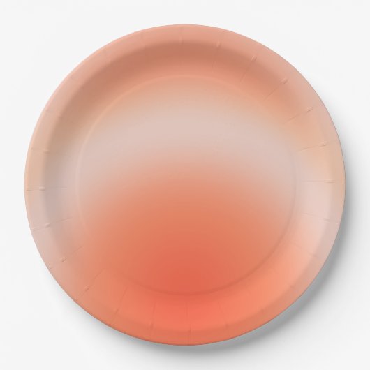 Les Couleurs 09 Orange Gradient Aura Pappteller (Vorderseite)