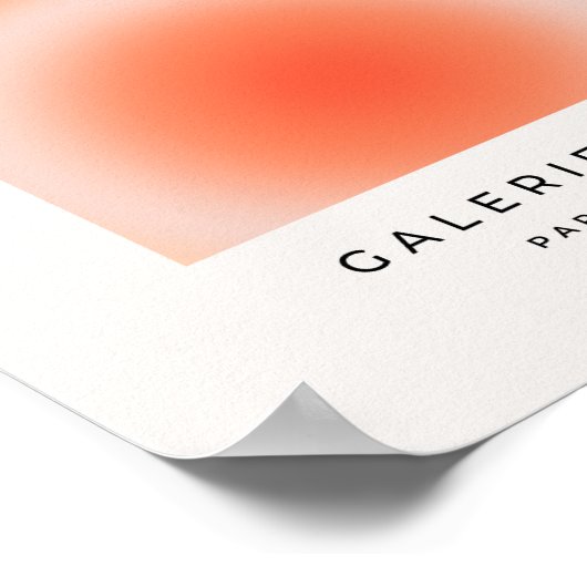 Les Couleurs 09 Orange Gradient Aura Poster (Ecke)