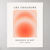 Les Couleurs 09 Orange Gradient Aura Poster (Vorne)