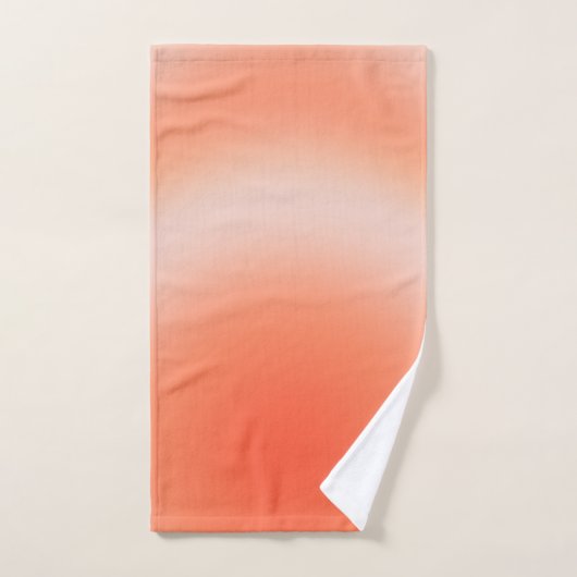 Les Couleurs 09 Orangefarbener Gradient-Aura Badhandtuch Set (Handtuch)