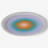 Les Couleurs 10 Bright farbenfrohe strahlende Aura Pappteller (Schrägansicht)