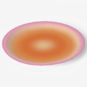 Les Couleurs 11 rosa und orange glänzend Pappteller (Schrägansicht)