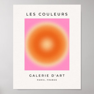Les Couleurs 11 rosa und orange glänzend Poster