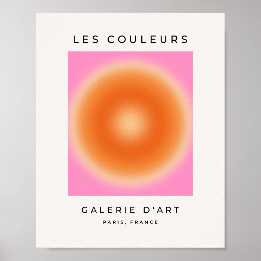 Les Couleurs 11 rosa und orange glänzend Poster (Vorne)