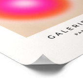 Les Couleurs 12 orange und rosa glänzen Poster (Ecke)