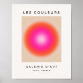 Les Couleurs 12 orange und rosa glänzen Poster (Vorne)
