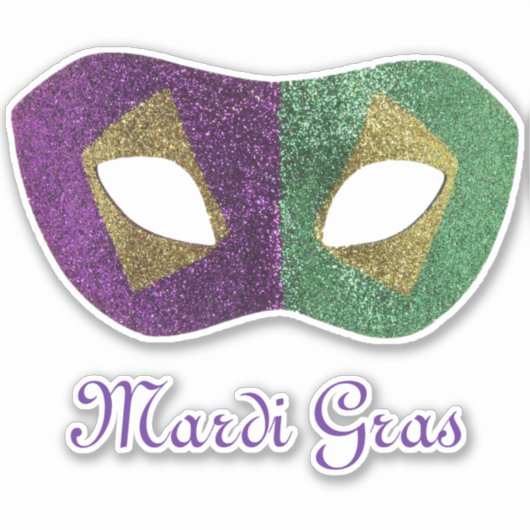 Les Couleurs de Mardi Gras Sticker (Vorderseite)