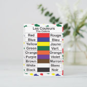 Les Couleurs Postkarte (Stehend Vorderseite)