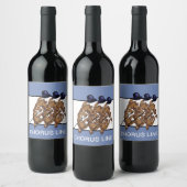 "Les Crocs" Krokodil stach Tanzchoruslinie Weinetikett (Flaschen)