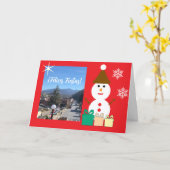 Les deseamos unas Felices Fiestas, Spanische Karte (Gelbe Blume)