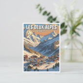 Les Deux Alpes France Travel Postkarte (Stehend Vorderseite)