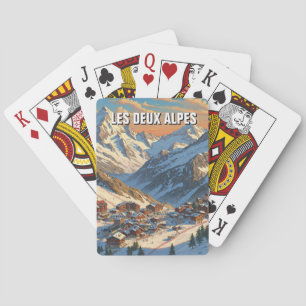 Les Deux Alpes Frankreich Reise Spielkarten