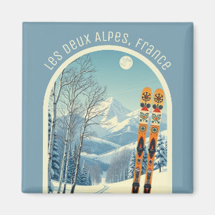 Les Deux Alpes Frankreich Ski Magnet