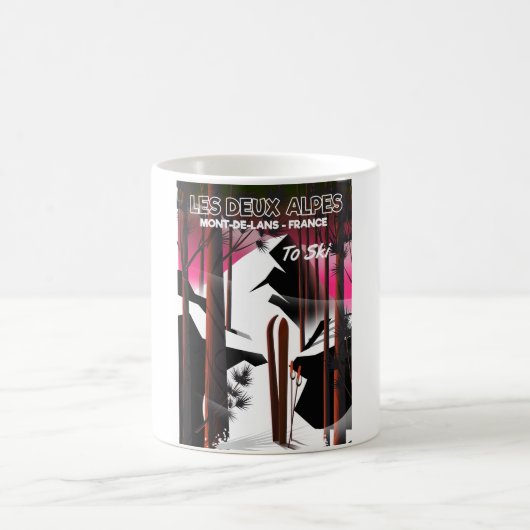 Les Deux Alpes, Frankreich - Skiposter Kaffeetasse (Mittel)