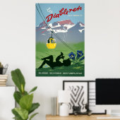 Les Diablerets, Schweiz, Vintage Travel Poster (Heimbüro)