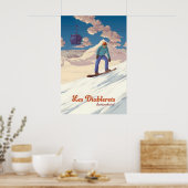 Les Diablerets Snowboarden Reiseplakat Poster (Küche)