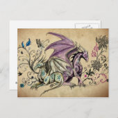 Les Dragons fleuris - Postkarte (Vorne/Hinten)